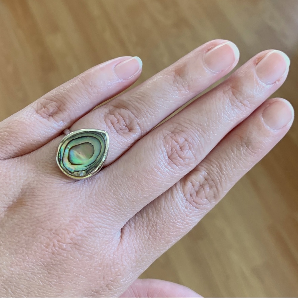 Sterling Silver Abalone Shell Ring